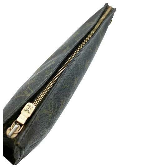 Louis Vuitton Poche Monogram Toilette 26 Travel Brown Canvas Clutch