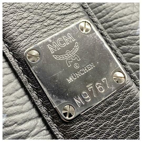 MCM Medium Reversible Black Coated Canvas Tote