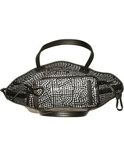 MCM Medium Reversible Black Coated Canvas Tote