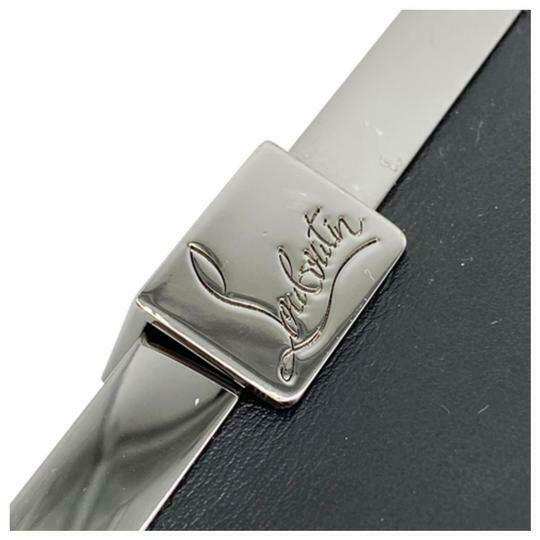 Christian Louboutin Clutch Palmette Calfskin Frame Black Leather Shoulder Bag