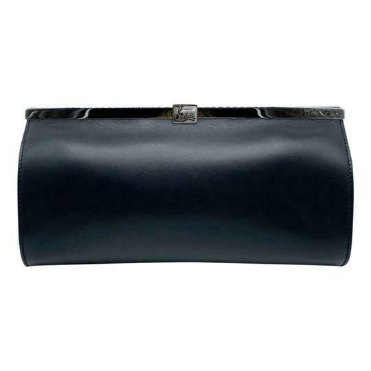 Christian Louboutin Clutch Palmette Calfskin Frame Black Leather Shoulder Bag