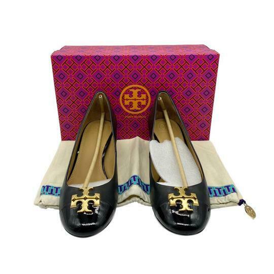 Tory Burch Black Everly Cap Toe Pumps