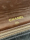 Chanel Timeless Cc Chain Wallet Brown Suede Leather Shoulder Bag