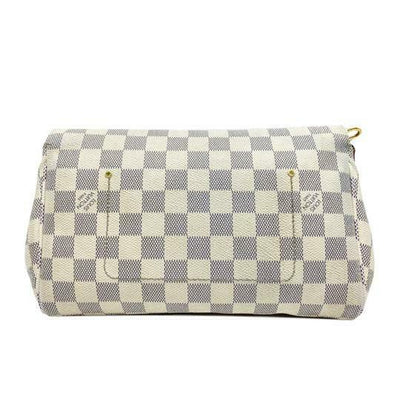 Louis Vuitton Crossbody Favorite Mm White Damier Azur Canvas Shoulder Bag