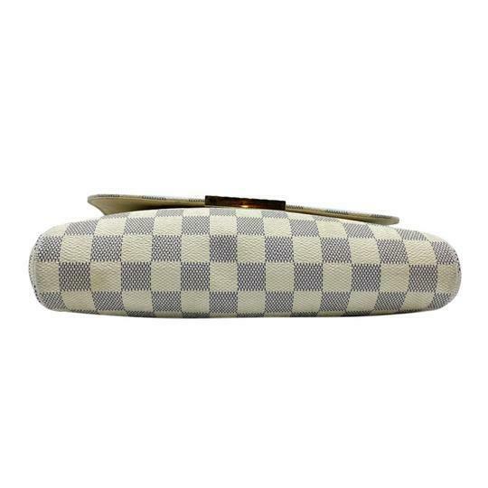 Louis Vuitton Crossbody Favorite Mm White Damier Azur Canvas Shoulder Bag