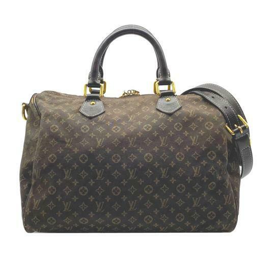 Louis Vuitton Speedy Bandouliere 30 Fusain Brown Monogram Idylle Canvas Cross Body Bag