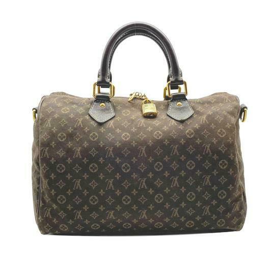Louis Vuitton Speedy Bandouliere 30 Fusain Brown Monogram Idylle Canvas Cross Body Bag