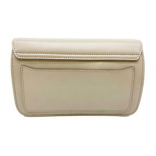 Chloe Chloé Shoulder Mini Motty Chain Wallet Grey Leather Cross Body Bag