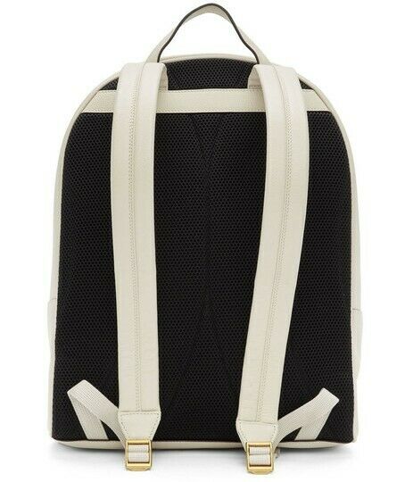 Gucci Logo Print White Leather Backpack
