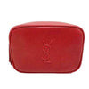 Saint Laurent Loulou Belt Lou Monogram Textured Embossed Red Leather Cross Body Bag