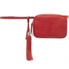 Saint Laurent Loulou Belt Lou Monogram Textured Embossed Red Leather Cross Body Bag