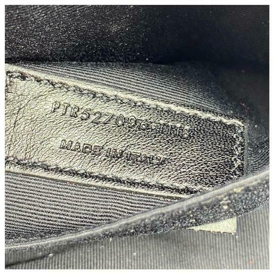 Saint Laurent Loulou Belt Lou Monogram Textured Embossed Red Leather Cross Body Bag