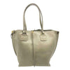 Chloé Vick Grey Beige Leather Tote