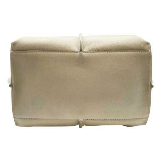 Chloé Vick Grey Beige Leather Tote