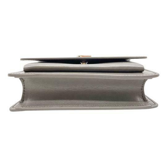 Saint Laurent Monogram Sunset Chain Wallet Calfskin Earth Grey Leather Shoulder Bag