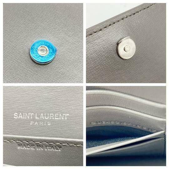 Saint Laurent Monogram Sunset Chain Wallet Calfskin Earth Grey Leather Shoulder Bag