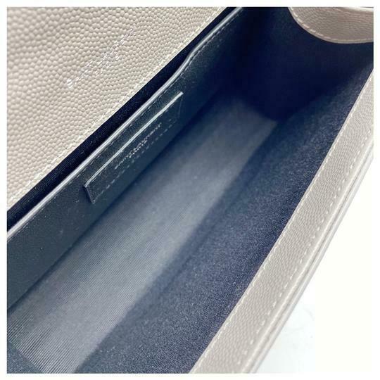 Saint Laurent Monogram Kate New Small Grey Leather Cross Body Bag