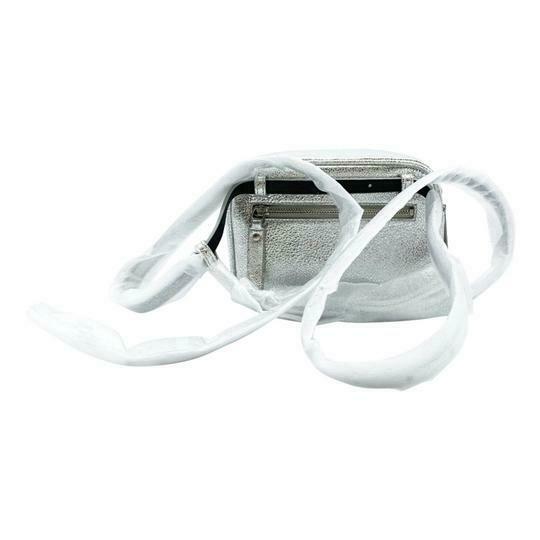 Saint Laurent Camera Bag Lou Monogram Silver Leather Satchel