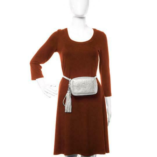 Saint Laurent Camera Bag Lou Monogram Silver Leather Satchel