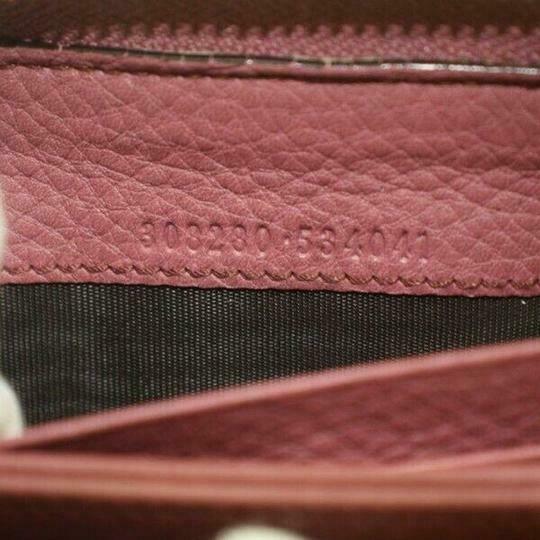 Gucci Pink Soho Pebbled Calfskin Zip Around Wallet