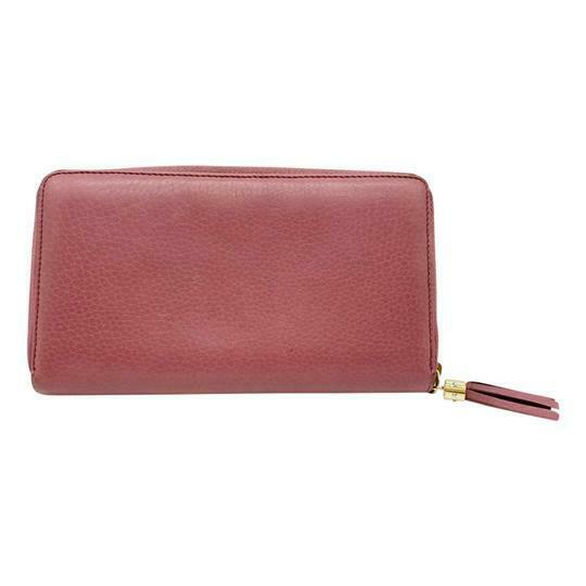 Gucci Pink Soho Pebbled Calfskin Zip Around Wallet