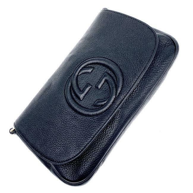 Gucci Soho Medium Black Leather Shoulder Bag