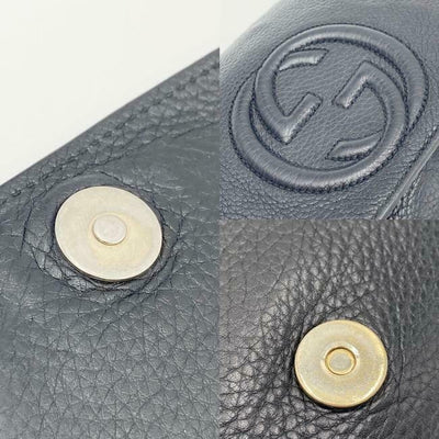Gucci Soho Medium Black Leather Shoulder Bag