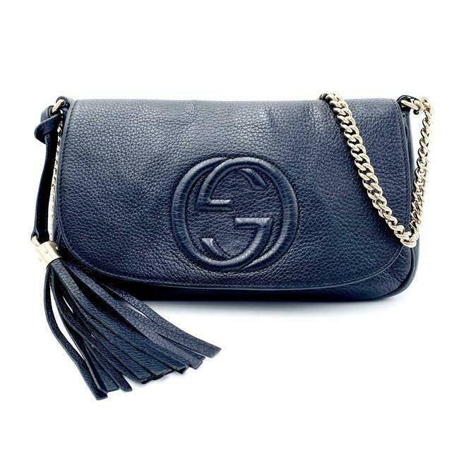 Gucci Soho Medium Black Leather Shoulder Bag