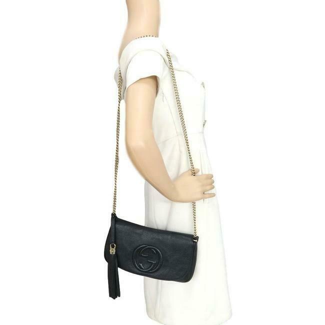 Gucci Soho Medium Black Leather Shoulder Bag