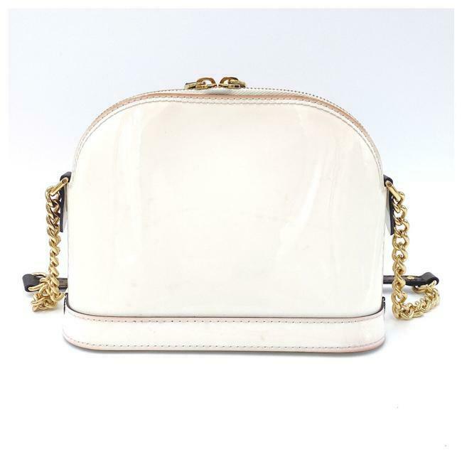 Louis Vuitton Alma Monogram Mini Snow White Miroir Vernis Leather Shoulder Bag