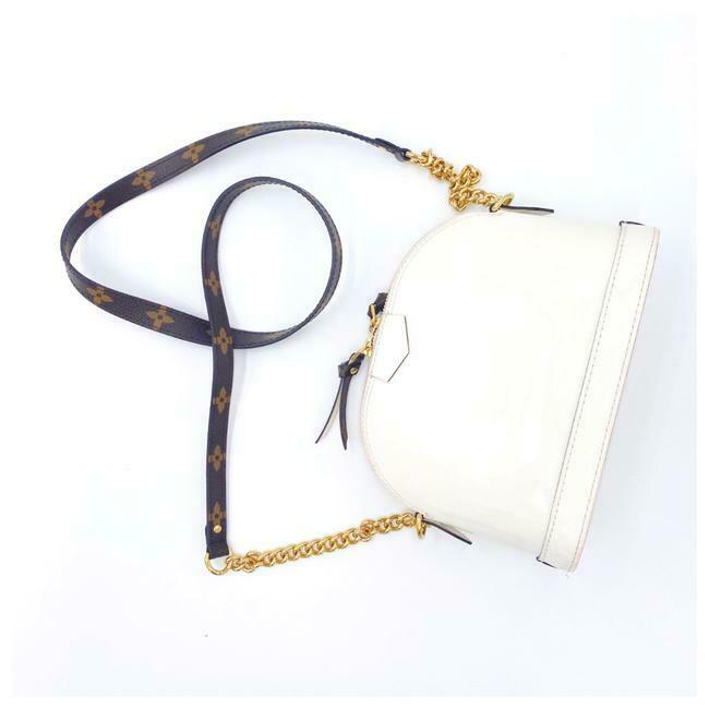 Louis Vuitton Alma Monogram Mini Snow White Miroir Vernis Leather Shoulder Bag