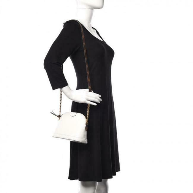 Louis Vuitton Alma Monogram Mini Snow White Miroir Vernis Leather Shoulder Bag