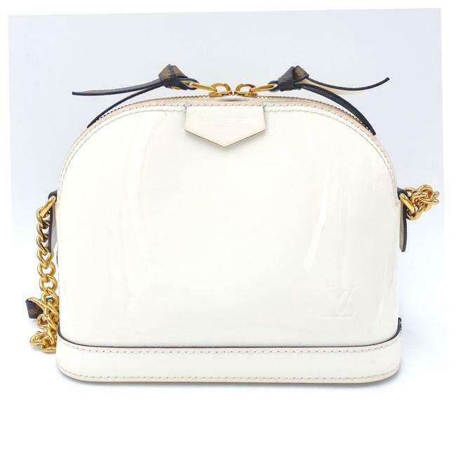 Louis Vuitton Alma Monogram Mini Snow White Miroir Vernis Leather Shoulder Bag