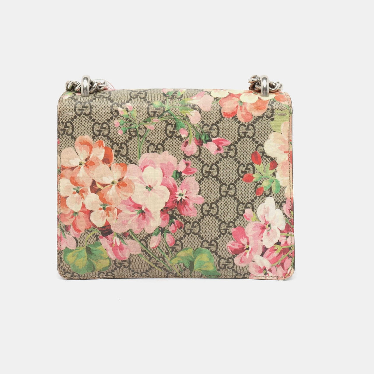 Gucci GG Supreme Monogram Blooms Mini Dionysus Shoulder Bag Beige Multicolor Dry Rose