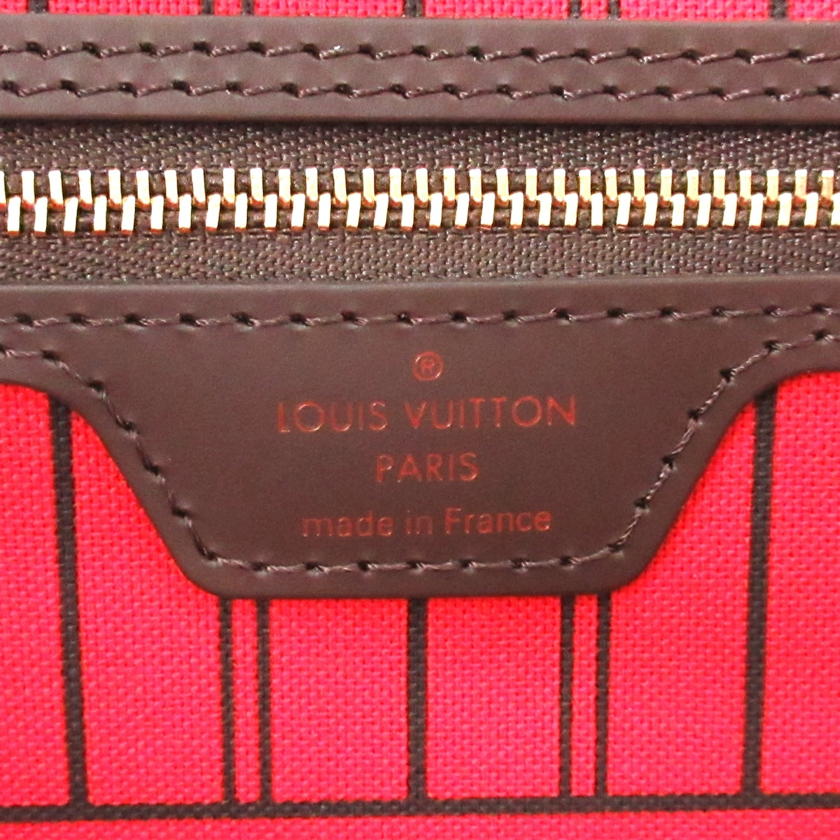 LOUIS VUITTON Neverfull MM Damier Tote Bag N41358 Ebene Damier Canvas