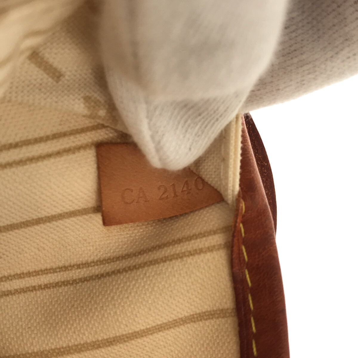 LOUIS VUITTON Neverfull MM Damier Tote Bag N51107 Azur Damier Canvas