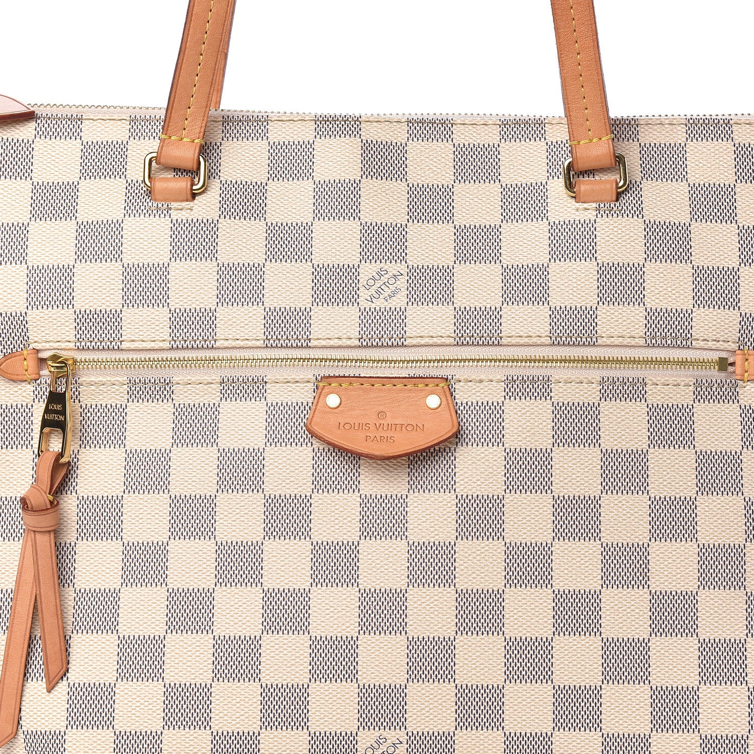 Louis Vuitton Iena Mm White Damier Azur Canvas Tote