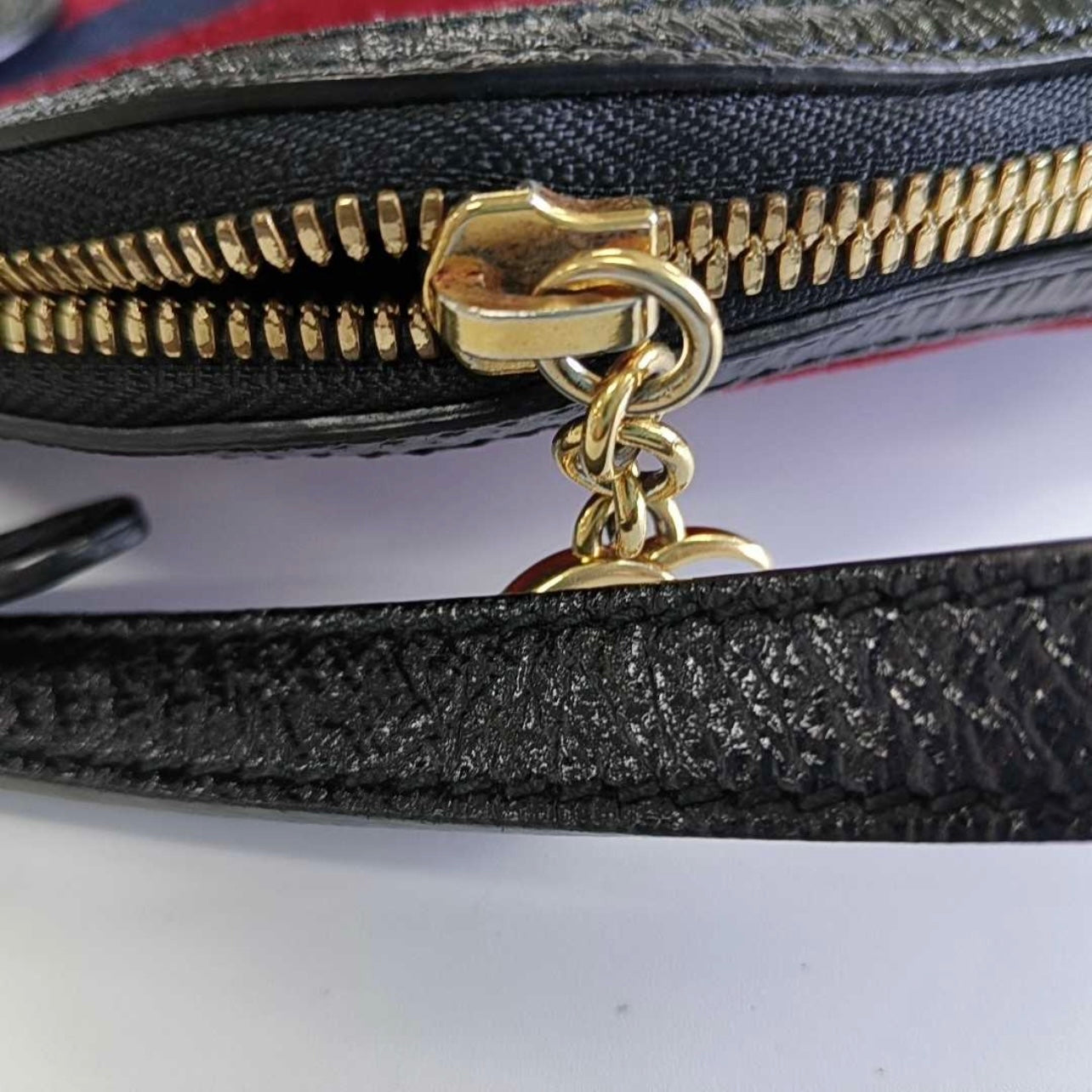 Gucci Suede Patent Web GG Small Ophidia Dome Shoulder Bag Hibiscus Red