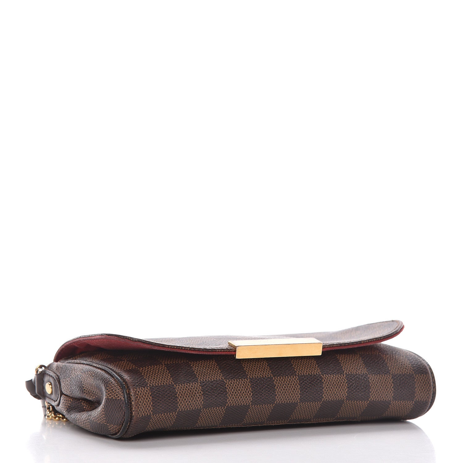 Louis Vuitton Favorite Damier Ebene Pm Brown Coated Canvas Clutch