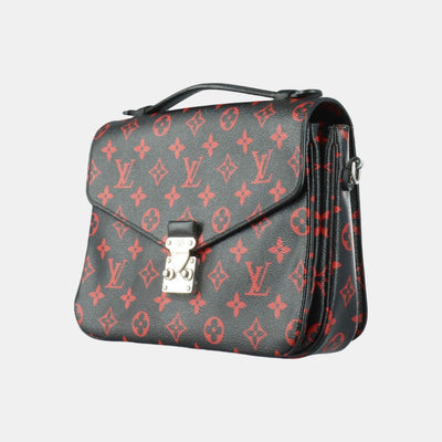 Louis Vuitton Black and Red Monogram Infrarouge Pochette Metis Messenger  Bag
