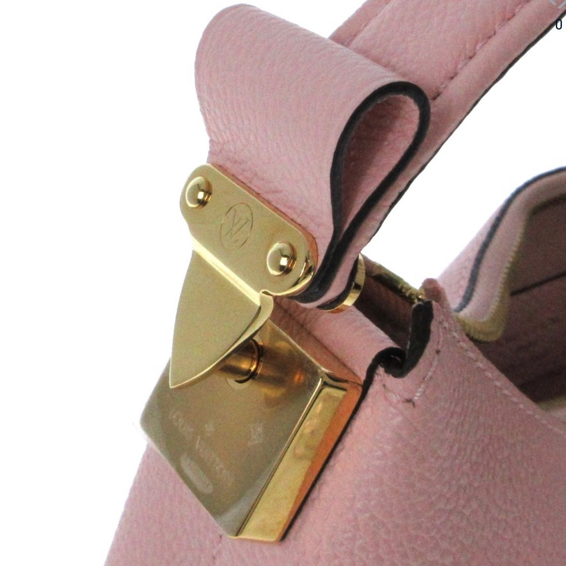 Louis Vuitton Empreinte Monogram Giant By The Pool Marshmallow Hobo PM Bouton De Rose