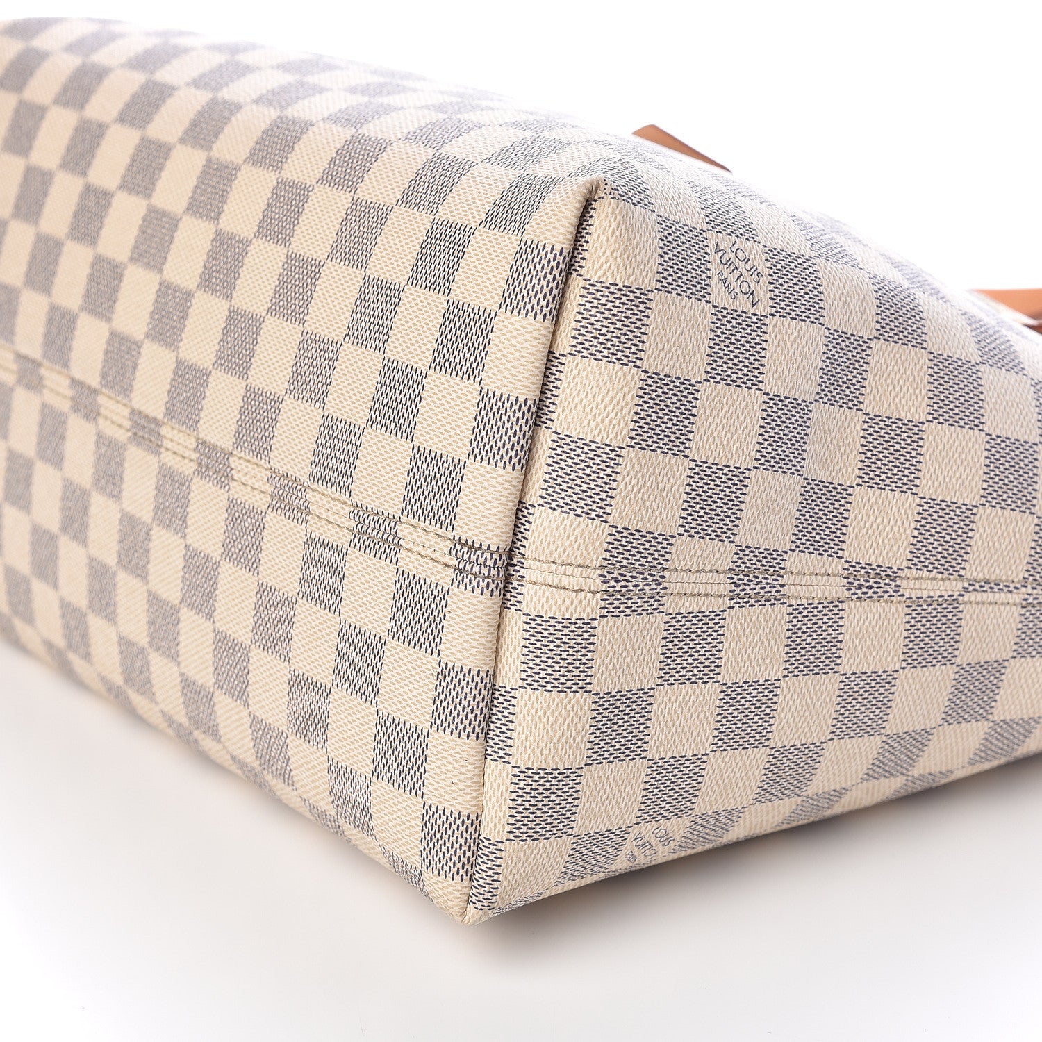 Louis Vuitton Iena Mm White Damier Azur Canvas Tote