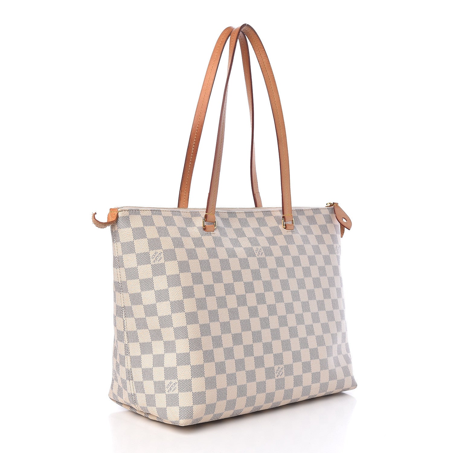 Louis Vuitton Iena Mm White Damier Azur Canvas Tote