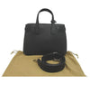 Burberry Small Banner Black Perforated Leather Tote House Check