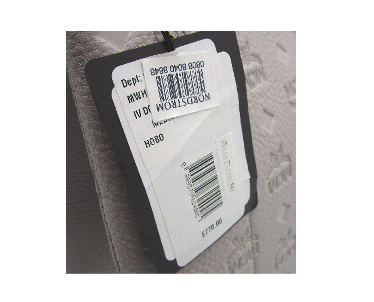 MCM Convertible Motty Gray Leather Hobo Bag - MyDesignerly