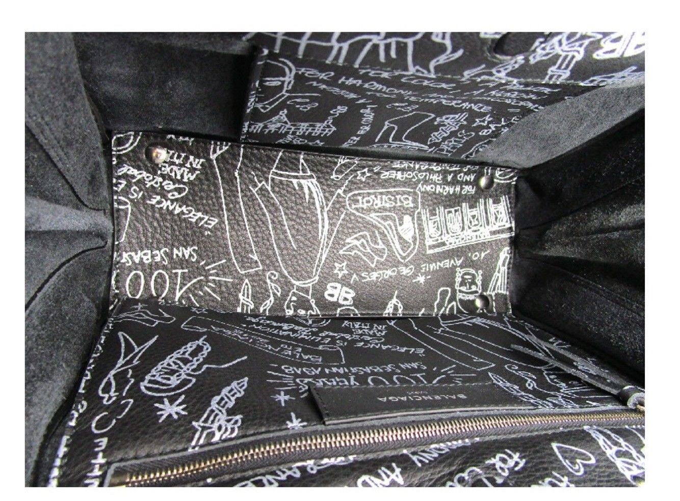 Balenciaga Mini Paper A6 Black Leather Tote $1890