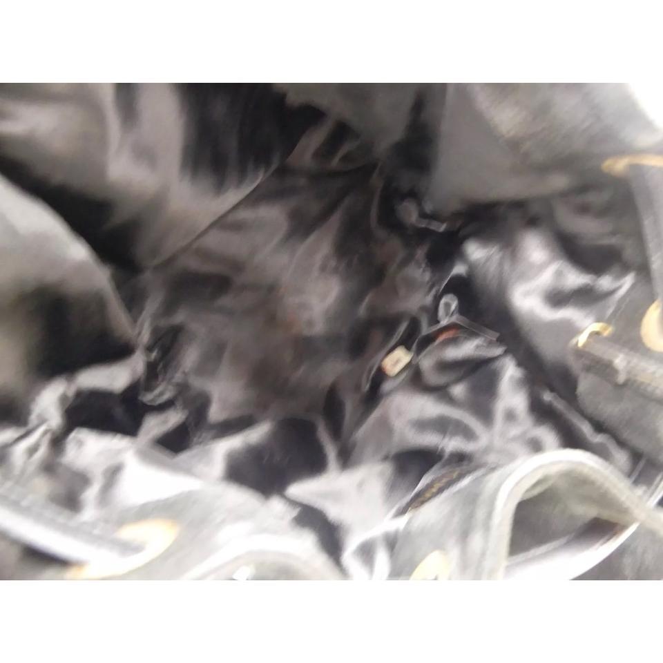 CHANEL Black Vintage Suede CC Chain Bucket Backpack Shoulder Bag - MyDesignerly