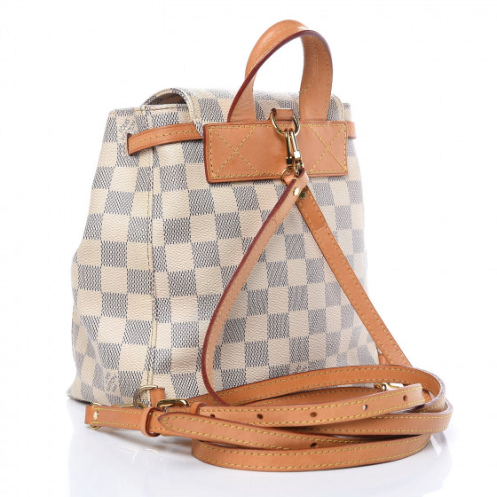 Louis Vuitton Sperone Bb White Damier Azur Canvas Backpack