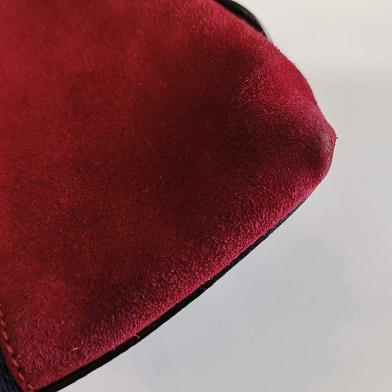 Gucci Suede Patent Web GG Small Ophidia Dome Shoulder Bag Hibiscus Red