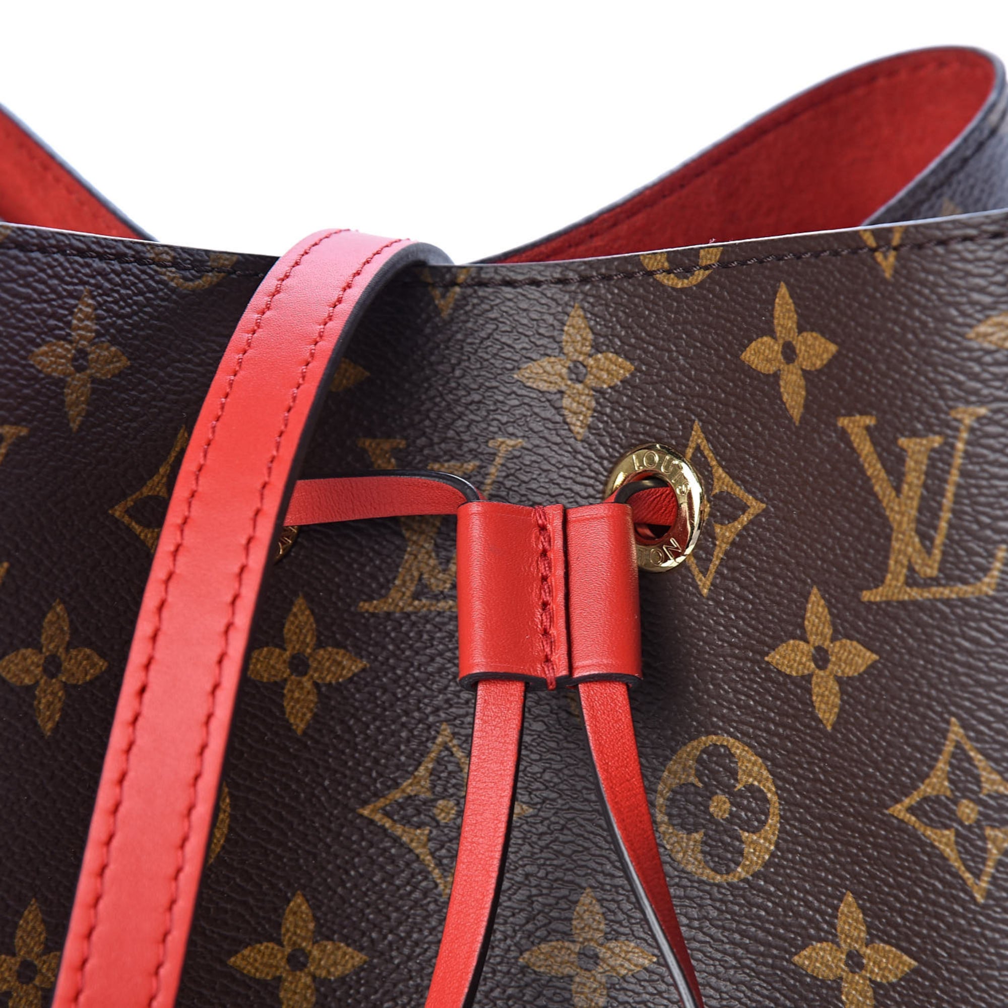 Louis Vuitton Neonoe Coquelicot Brown Monogram Canvas Shoulder Bag